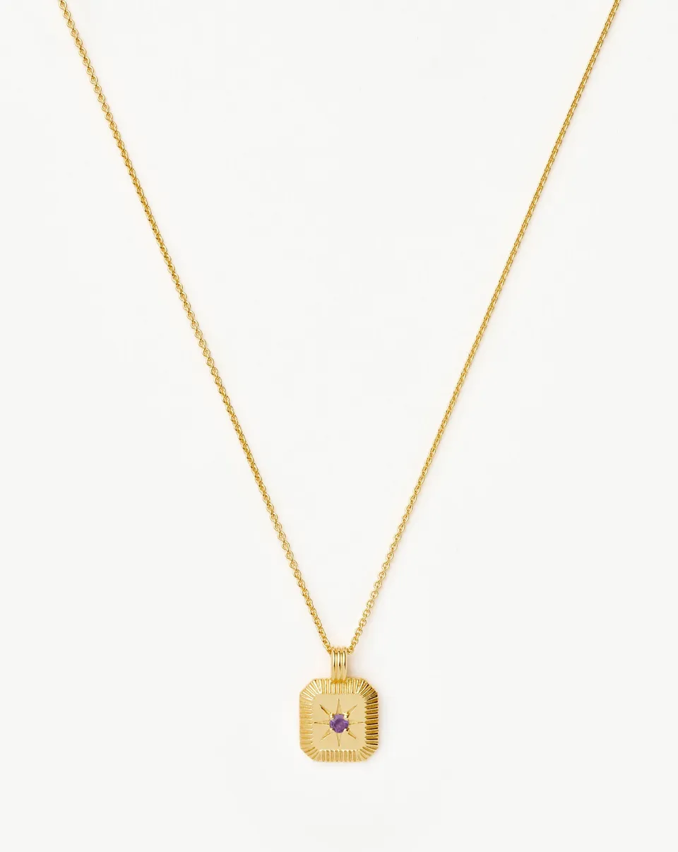 Missoma February Birthstone kaulakoru ametisti