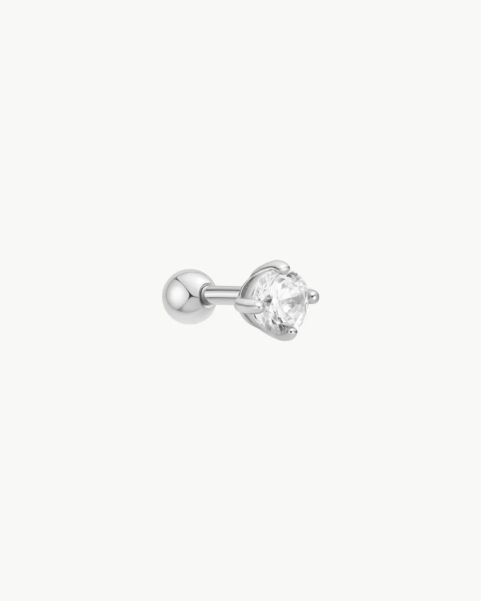 Ania Haie Ear Edit Sparkle Barbell korvakoru hopea single