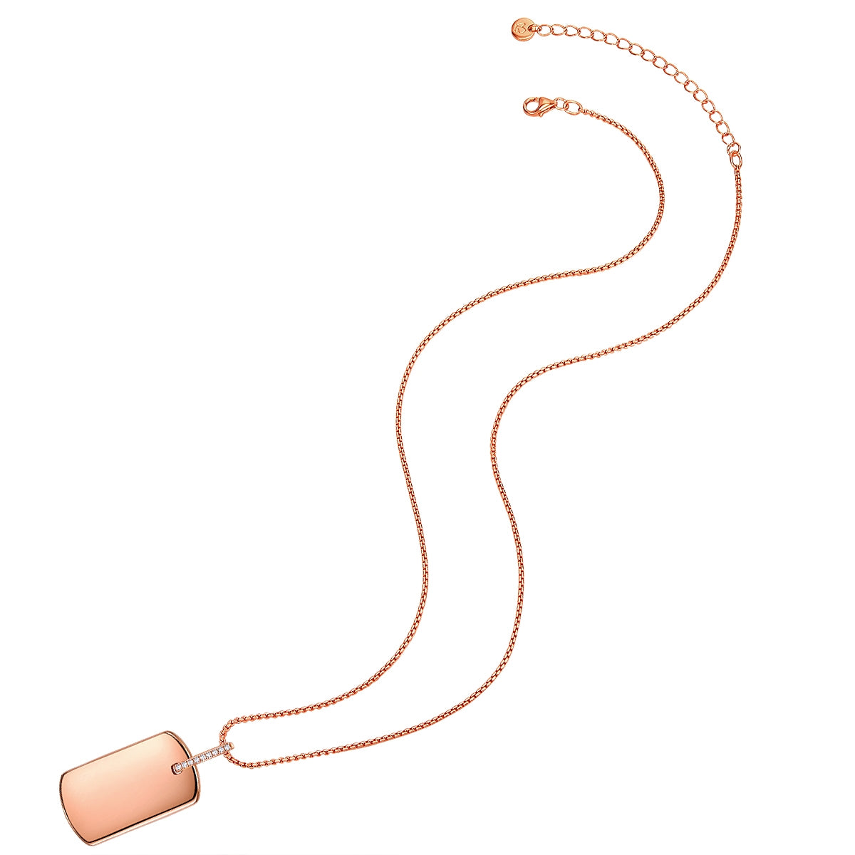 Glanzstücke München Dog-Tag Zirkonia kaulakoru rosékulta