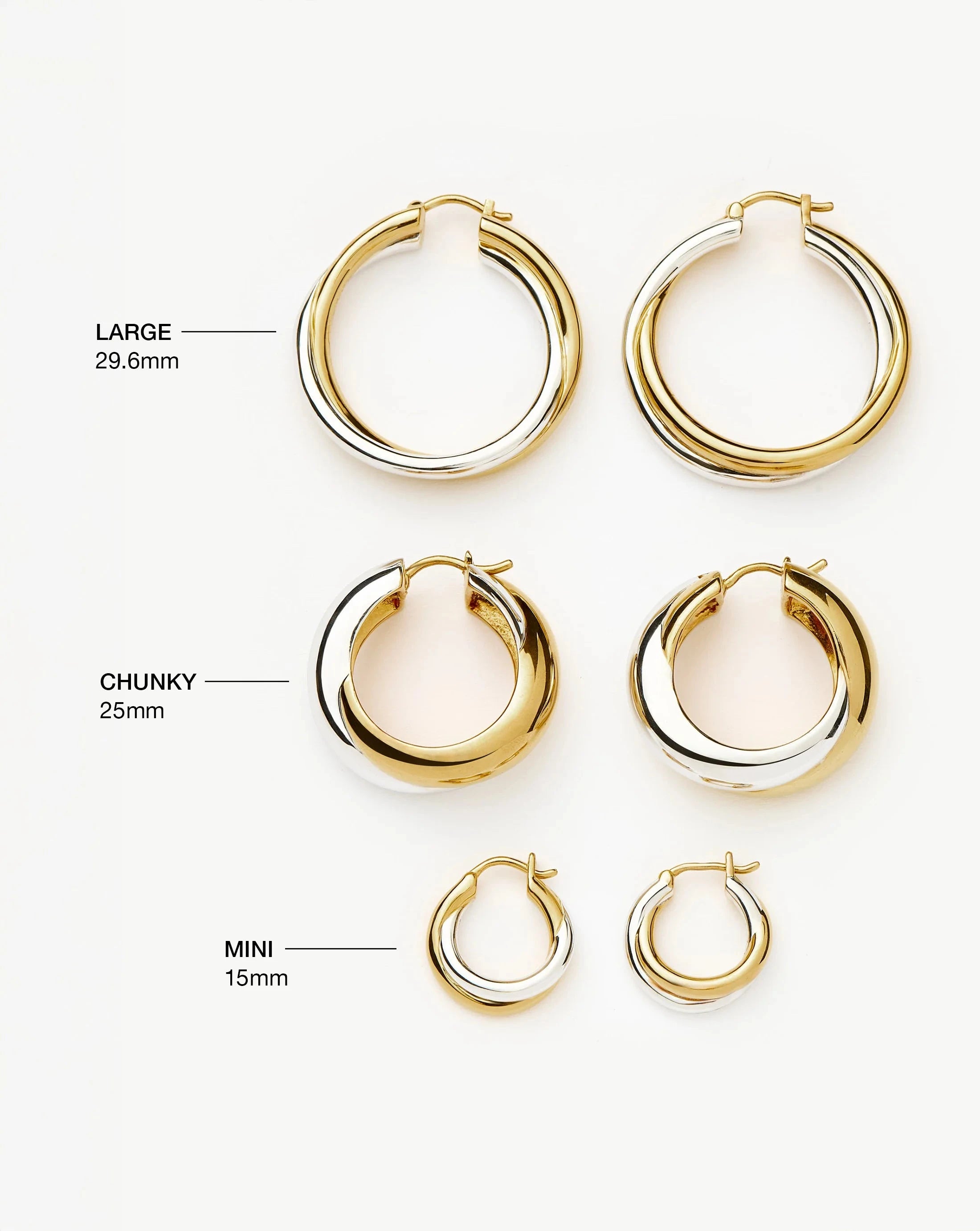 Missoma Lucy Williams Entwine korvakorut Mixed Metal 15 mm