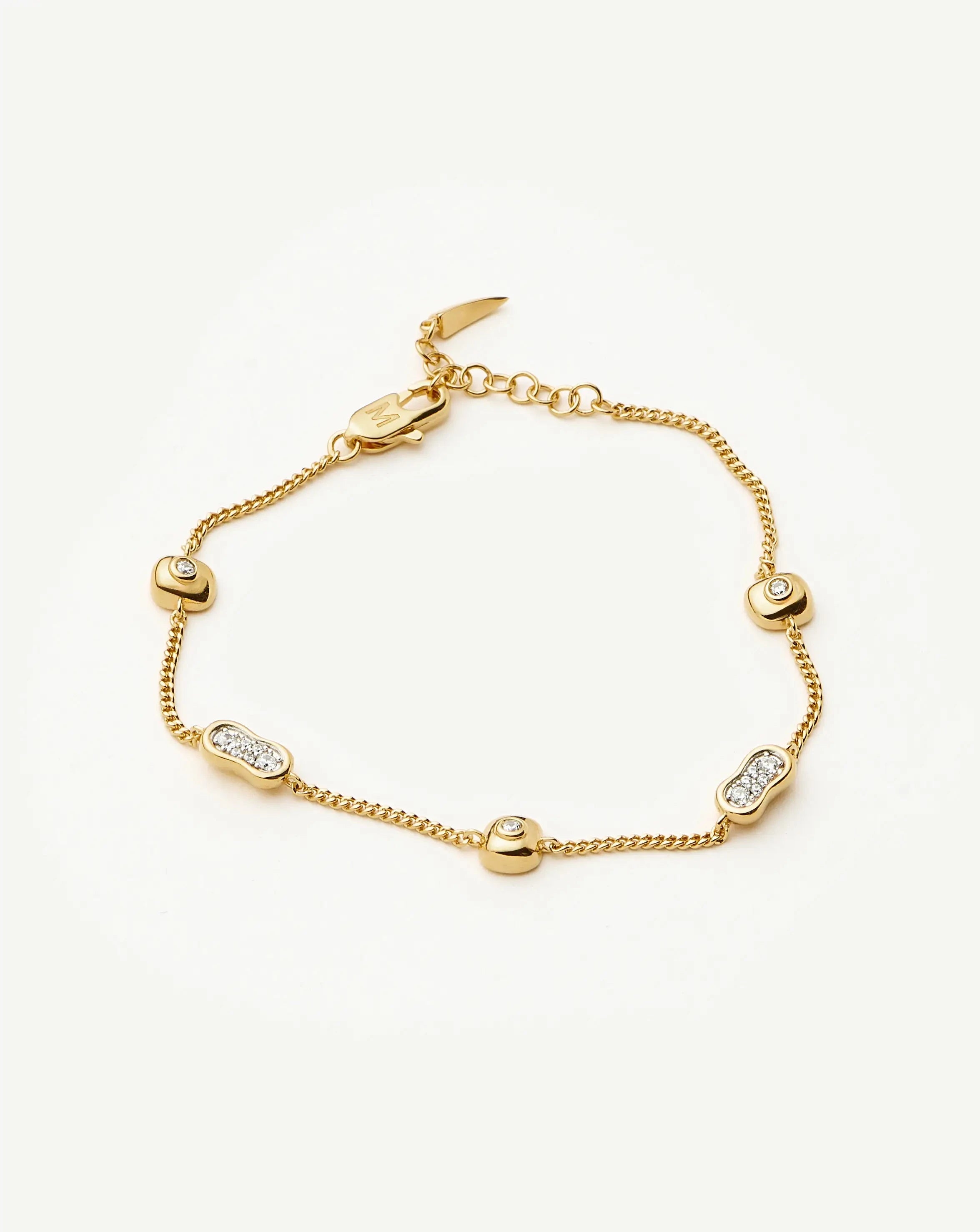 Missoma Molten Pavé rannekoru kulta zirkonia 18,5cm