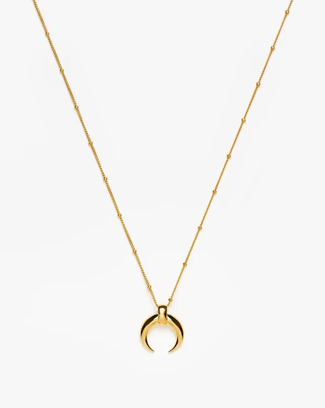 Missoma Lucy Williams Large Horn Pendant kaulakoru kulta pitkx