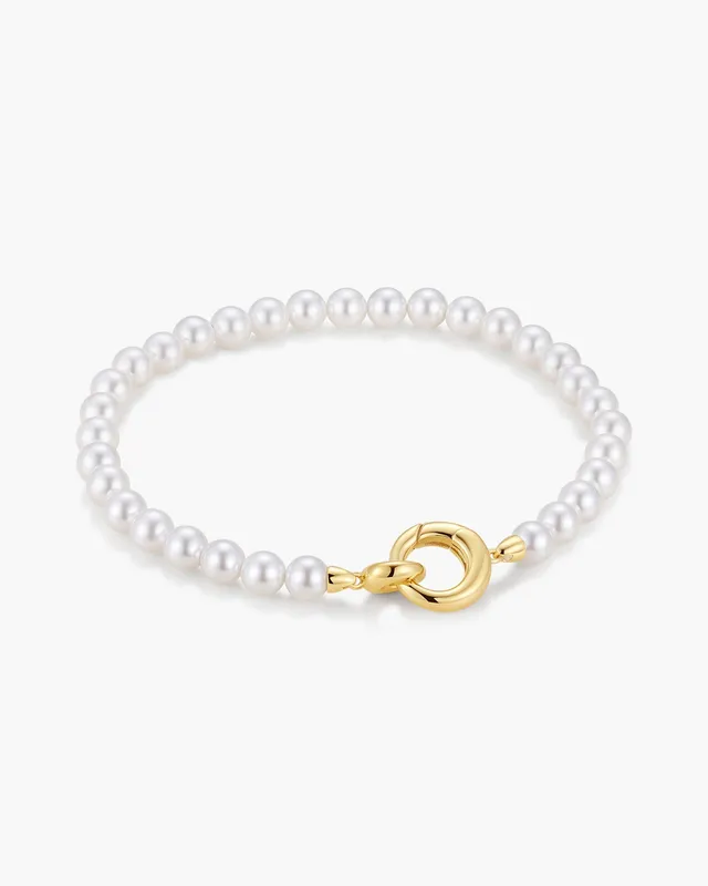 Ania Haie Swan Lake Elegant Shell Pearl rannekoru kulta helmi