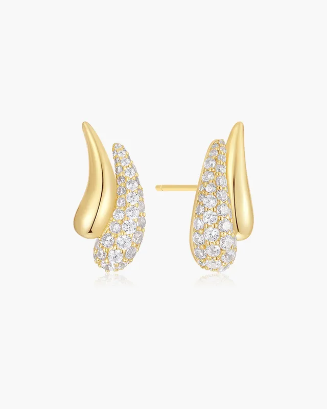Ania Haie Fluid Light Teardrop Duet nappikorvakorut kulta