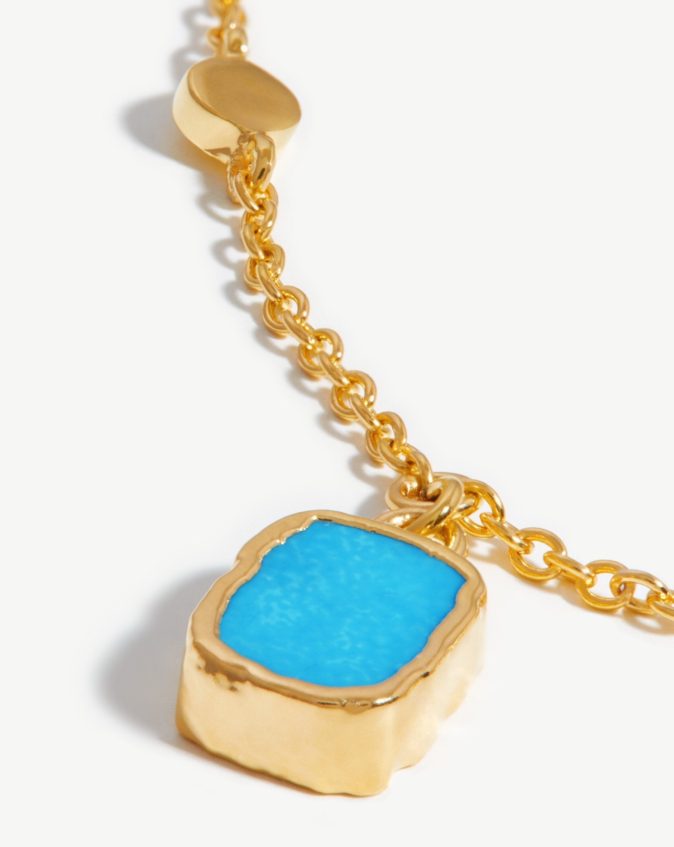 Missoma Lena Charm Choker kaulakoru turkoosi