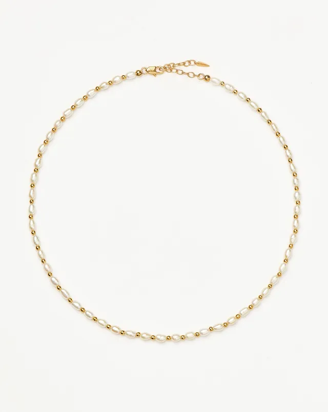 Missoma Seed Pearl choker helmikaulakoru kulta 42 cm