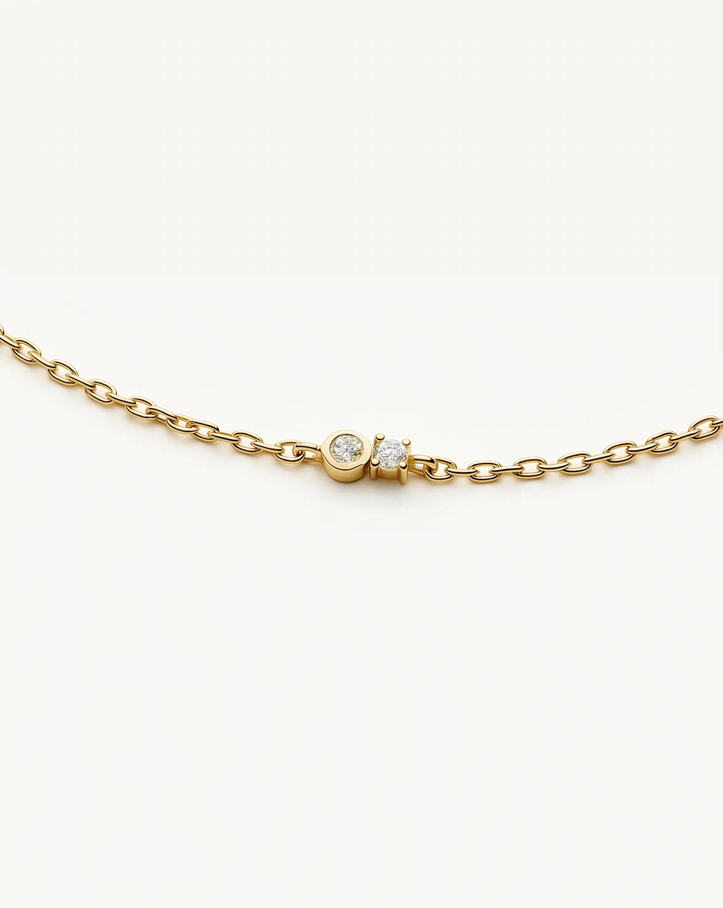 MISSOMA Duo Stone Chain rannekoru 19cm zirkonia kullattu