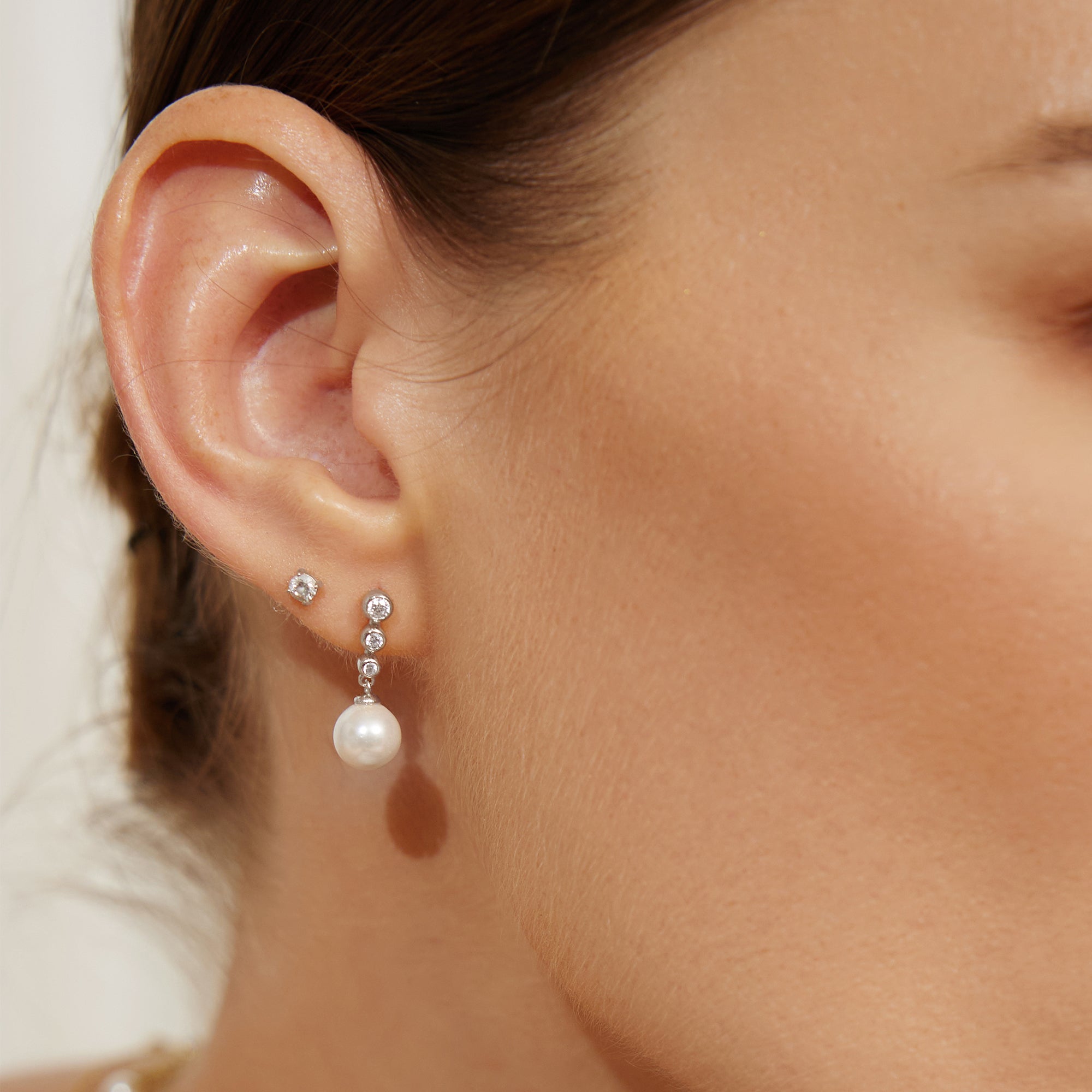 Ania Haie Miss Dainty Pearl Drop nappikorvakorut hopea