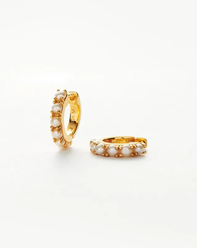 MISSOMA Gemstone Huggies korvakorut kullattu helmi
