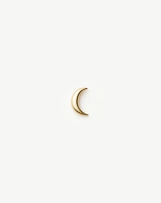 Missoma Moon Flat Back nappikorvakoru 9ct kulta