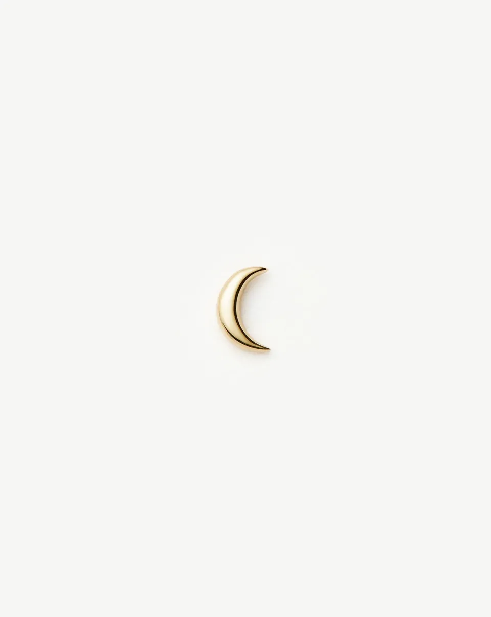 Missoma Moon Flat Back nappikorvakoru 9ct kulta