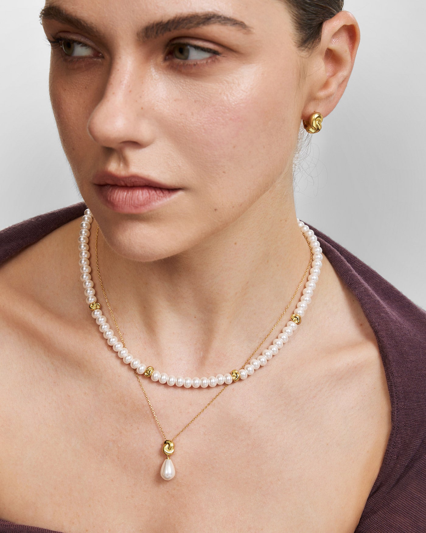 Ania Haie Swan Lake Gold Rope Twist huggie-korvakorut kulta