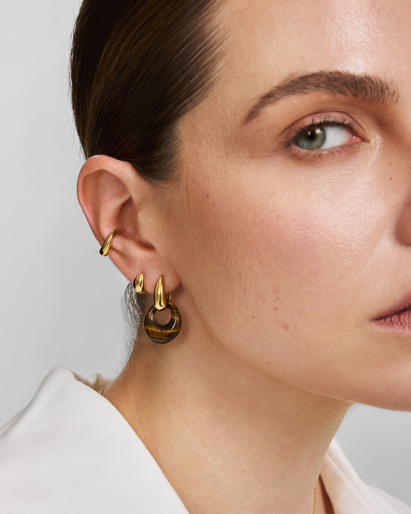 Ania Haie Wave ear cuff korvamansetti kulta yksittäinen