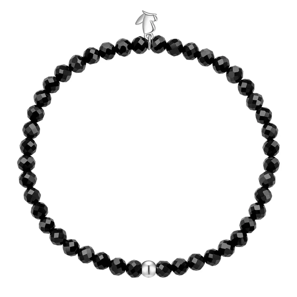 Glanzstücke München Edelstein-Armband Achat rannekoru musta akaatti