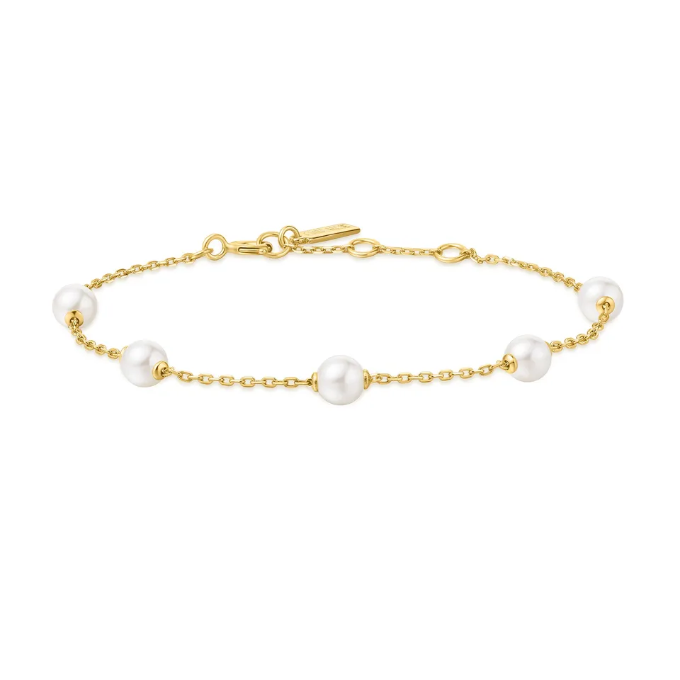 Ania Haie Miss Dainty Shell Pearl Station rannekoru kulta helmi