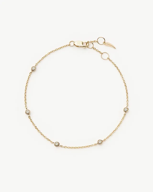 Missoma Solid Gold Floating Diamond rannekoru 14k