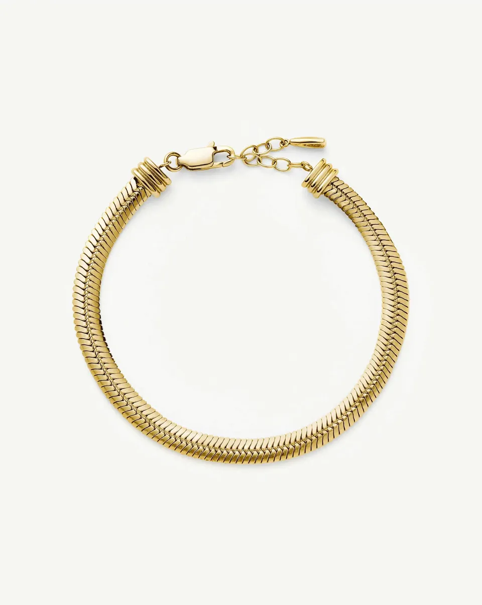 Missoma Classic Snake Chain rannekoru kulta 18,5 cm