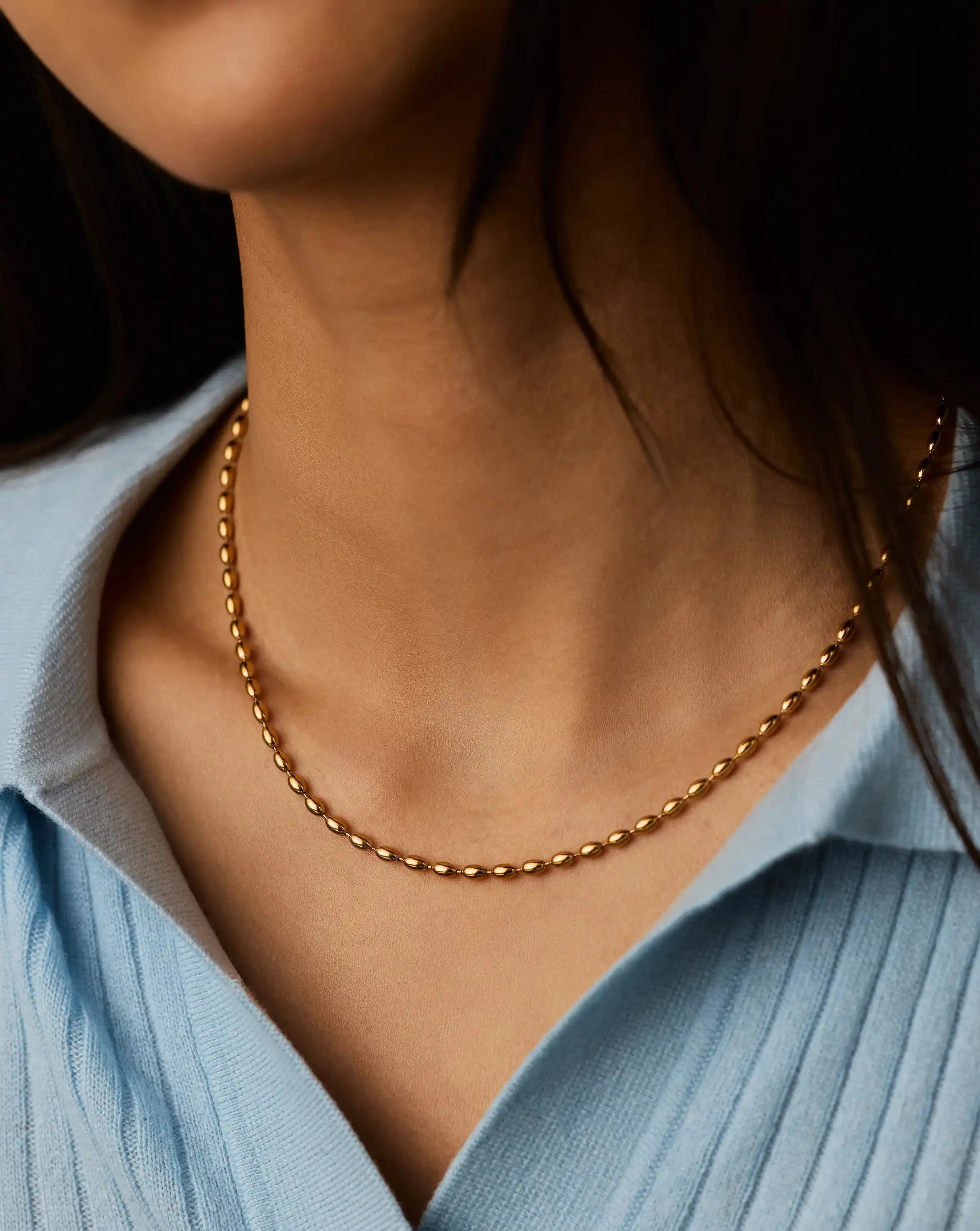 MISSOMA Molten Olive Chain kaulaketju 18ct kulta 45 cm