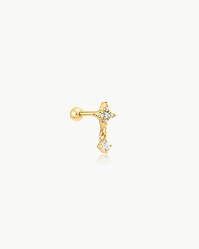 Ania Haie Ear Edit Gold Star Dangle Barbell korvakoru single kulta