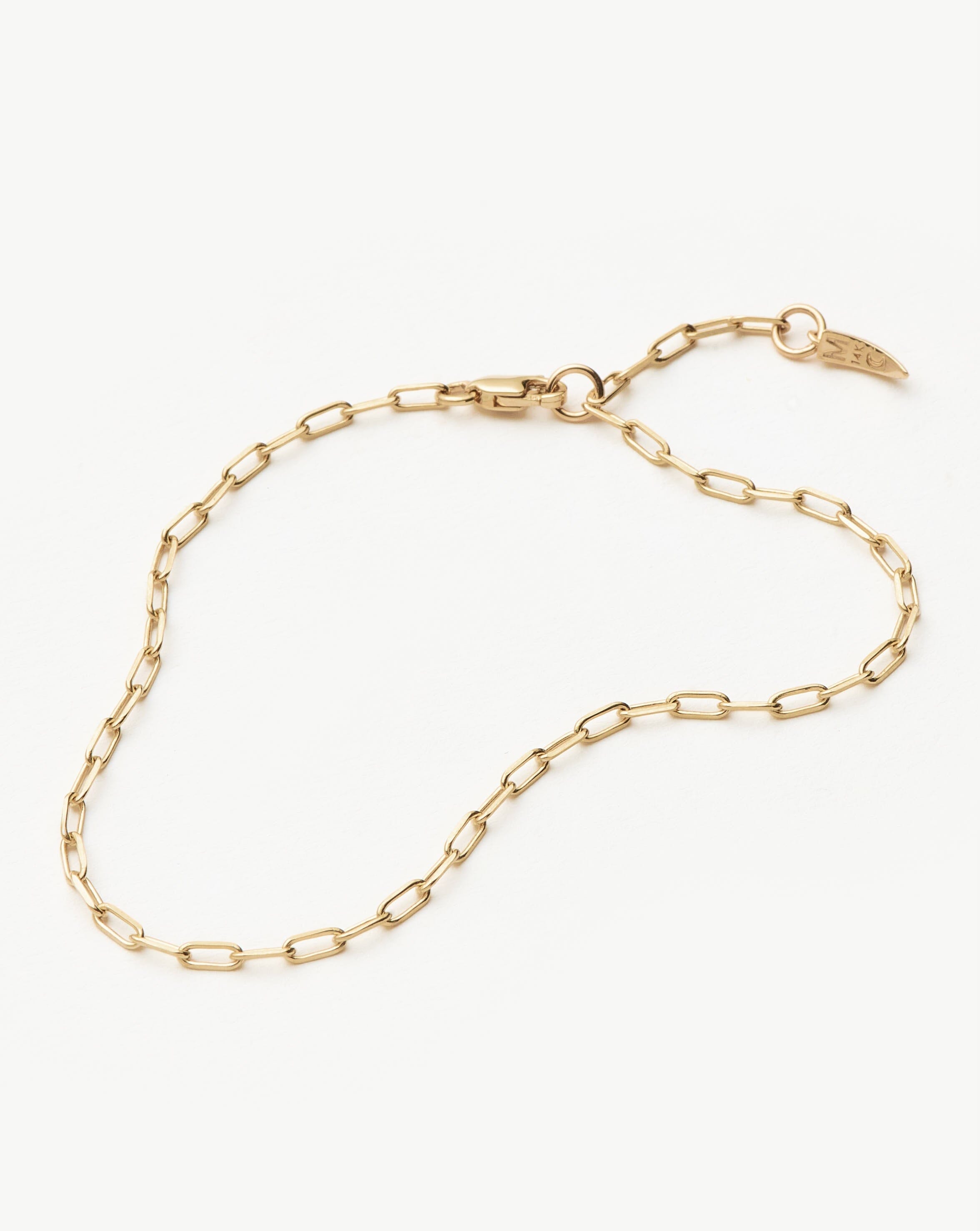 Missoma Classic Paperclip rannekoru 14k kulta 18,5cm