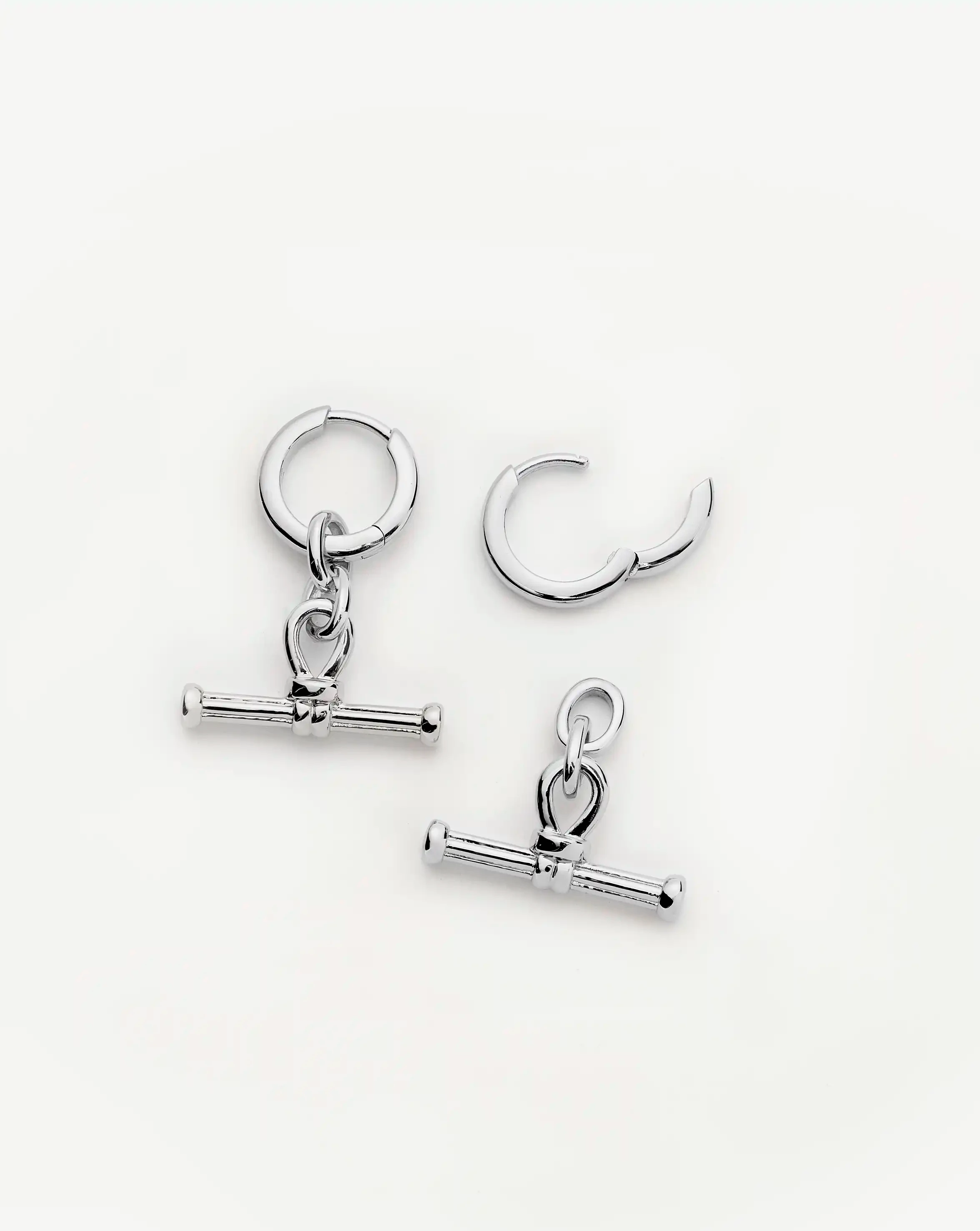 Missoma Ridge T-Bar korvakorut hopea mini
