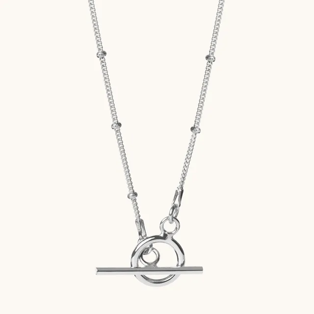 Muru T Bar Bead kaulakoru hopea helmiketju
