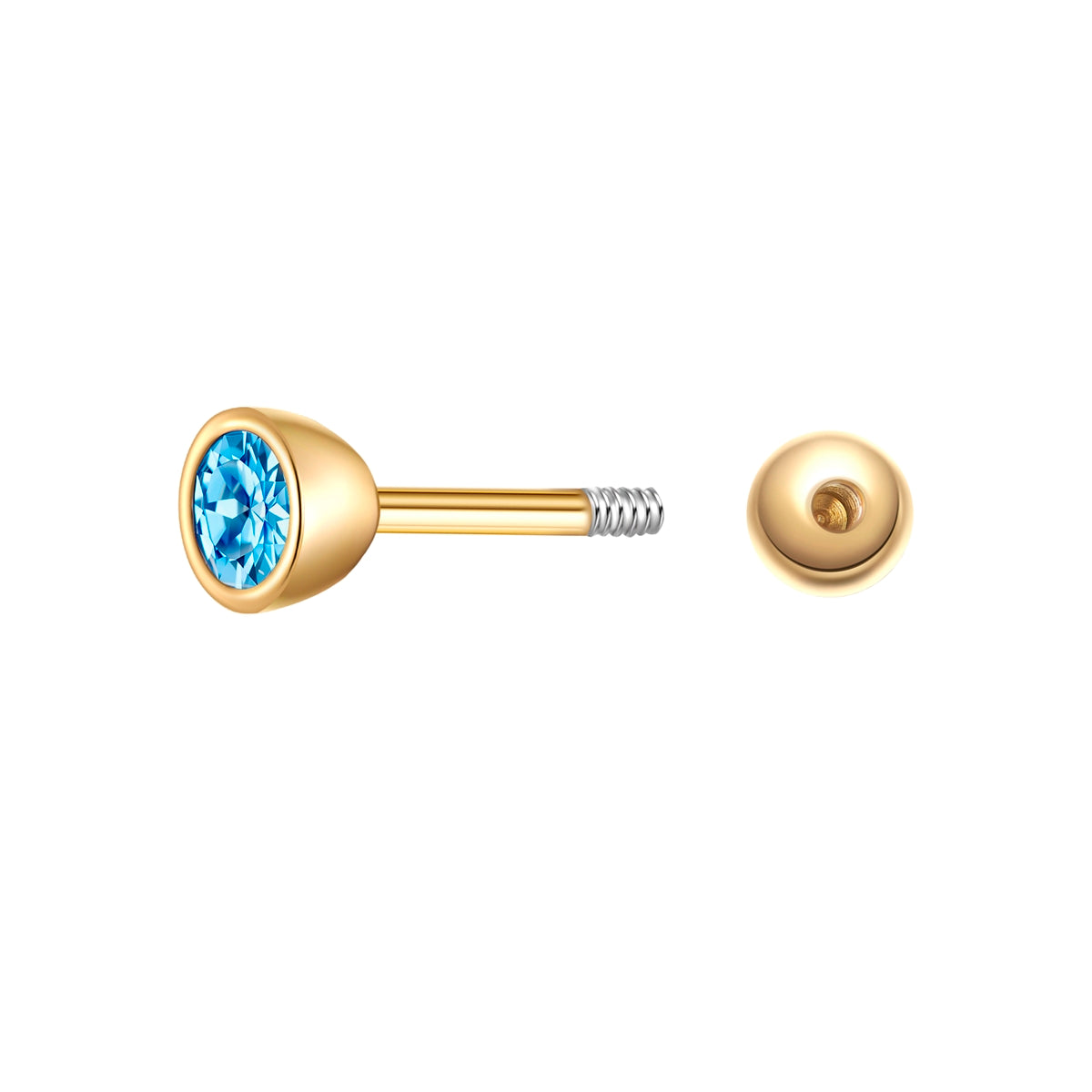 Glanzstücke München Birthstone piercingkoru kulta sininen