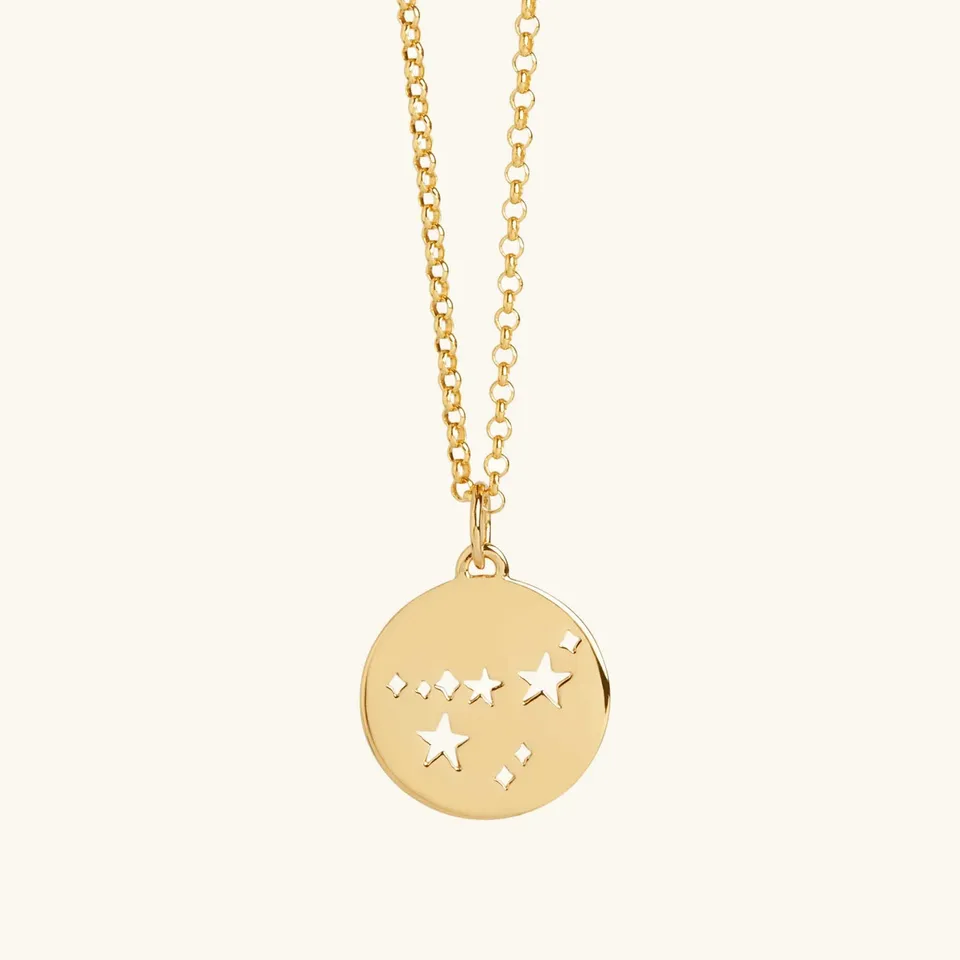 Muru Jewellery Capricorn Star Sign Necklace Gold kaulakoru 18" belcher