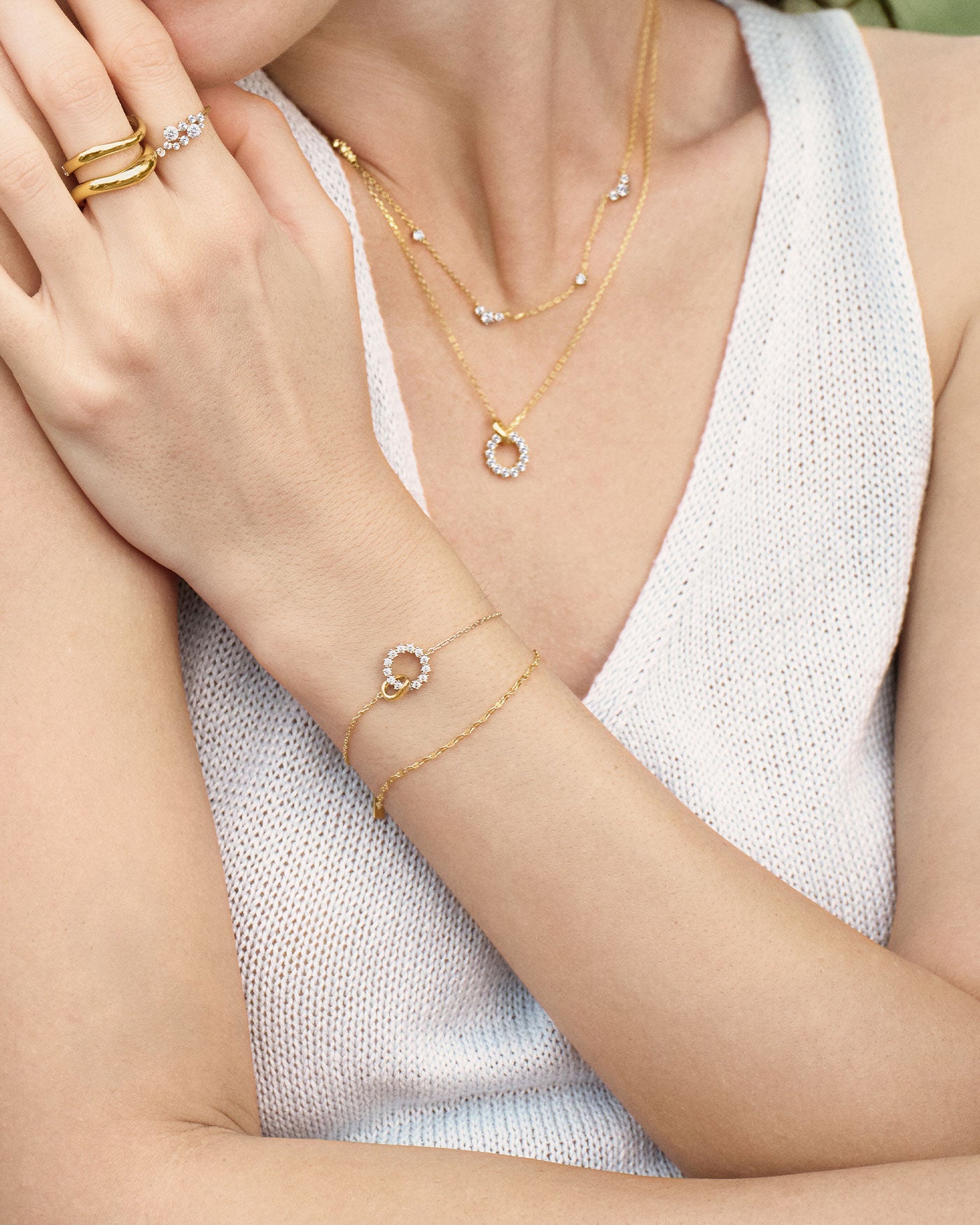 Ania Haie Ripple Joy Textured Chain rannekoru kulta