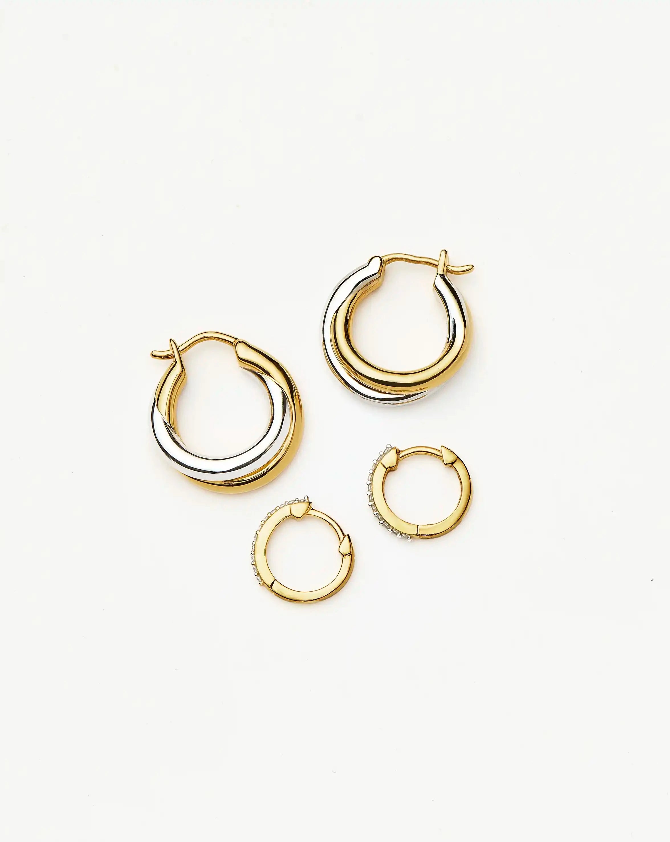 Missoma Everyday Entwined hoop-korvakorut 2 paria
