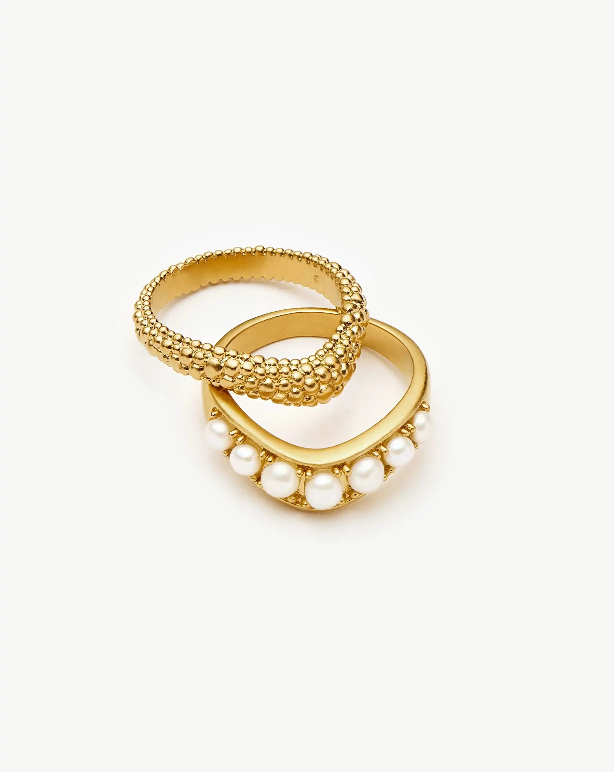 Missoma Pearl-fect sormussetti kullattu helmi