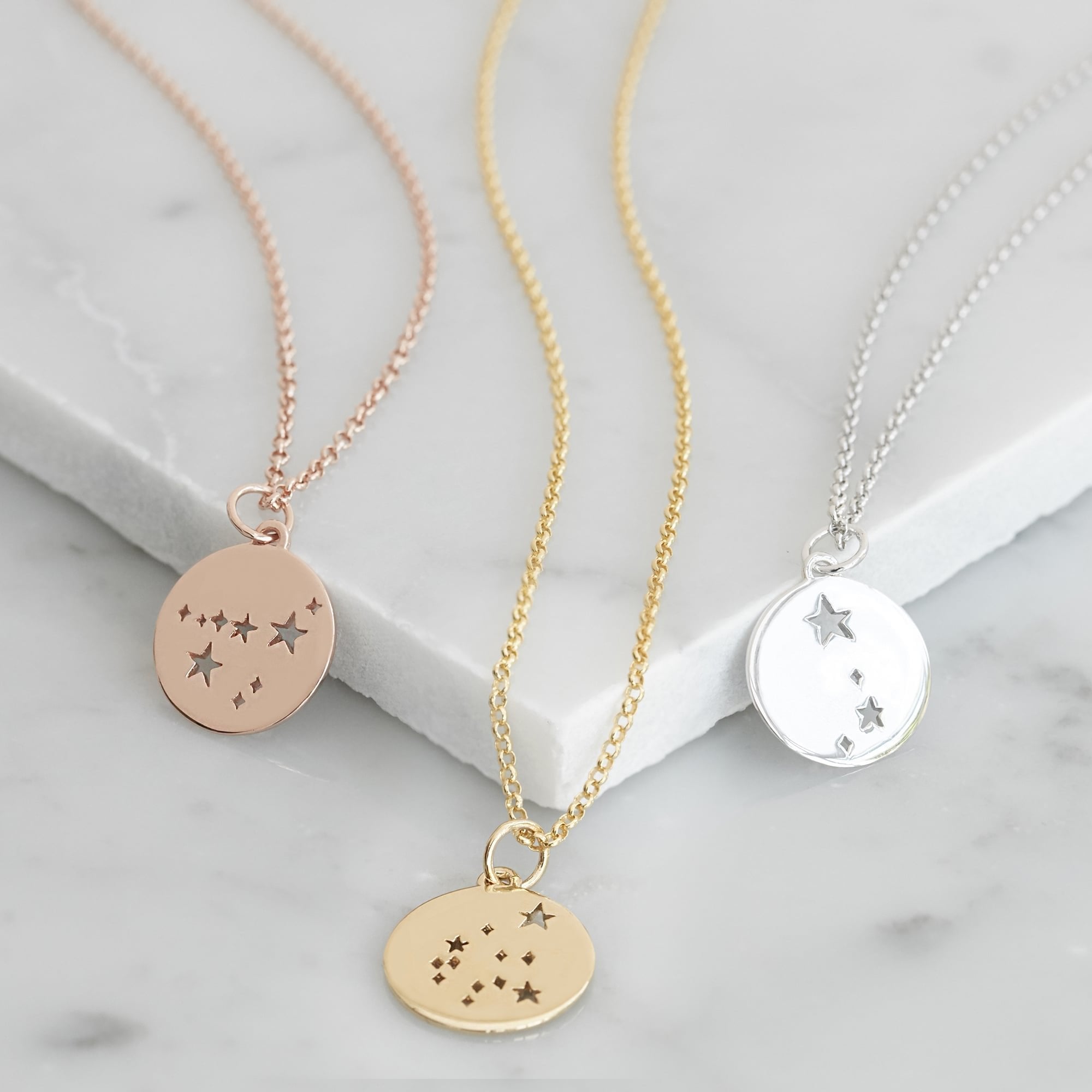Muru Jewellery Capricorn Star Sign Necklace Gold kaulakoru 18" belcher