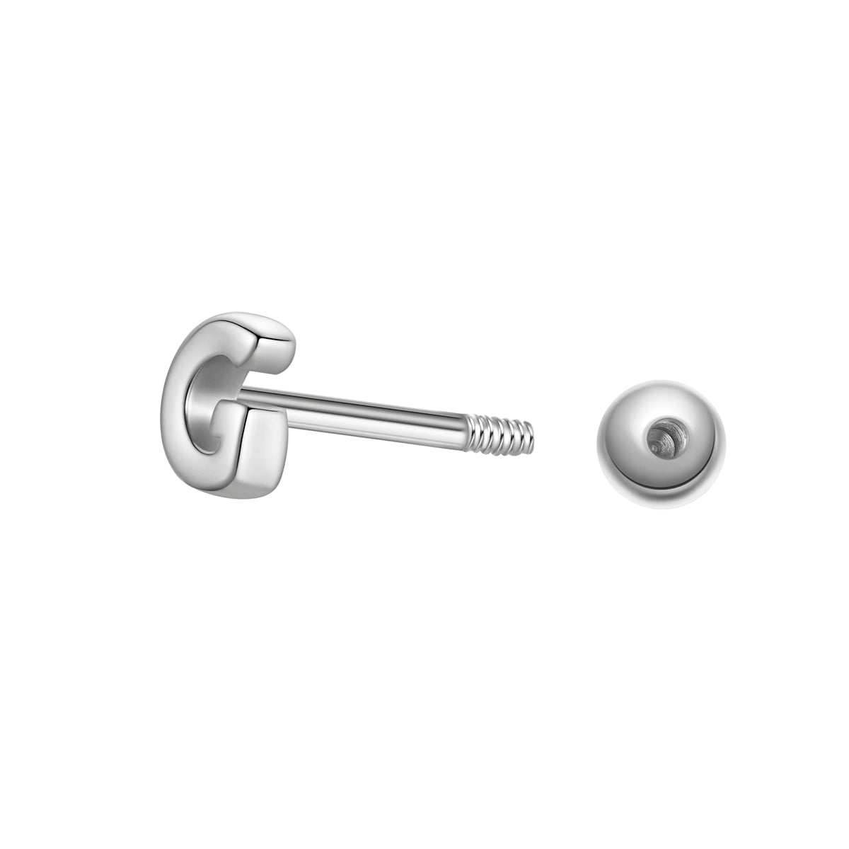 Glanzstücke München Happystuds G piercing hopea kirjain