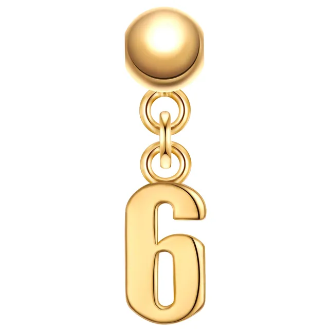 Glanzstücke München Charm numero 6 riipus kulta