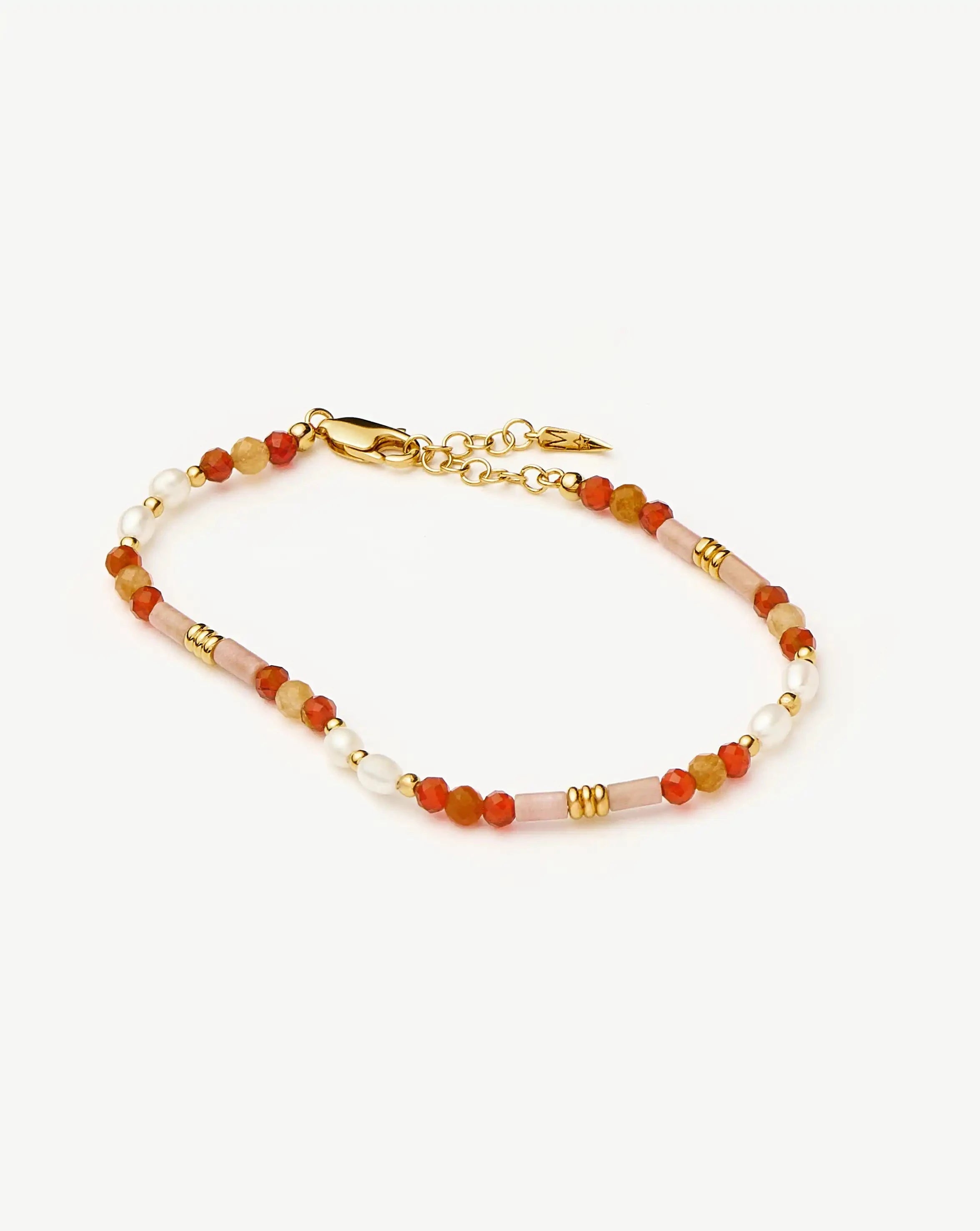 Missoma Beaded Paloma Pink rannekoru kulta S/M 18,5cm