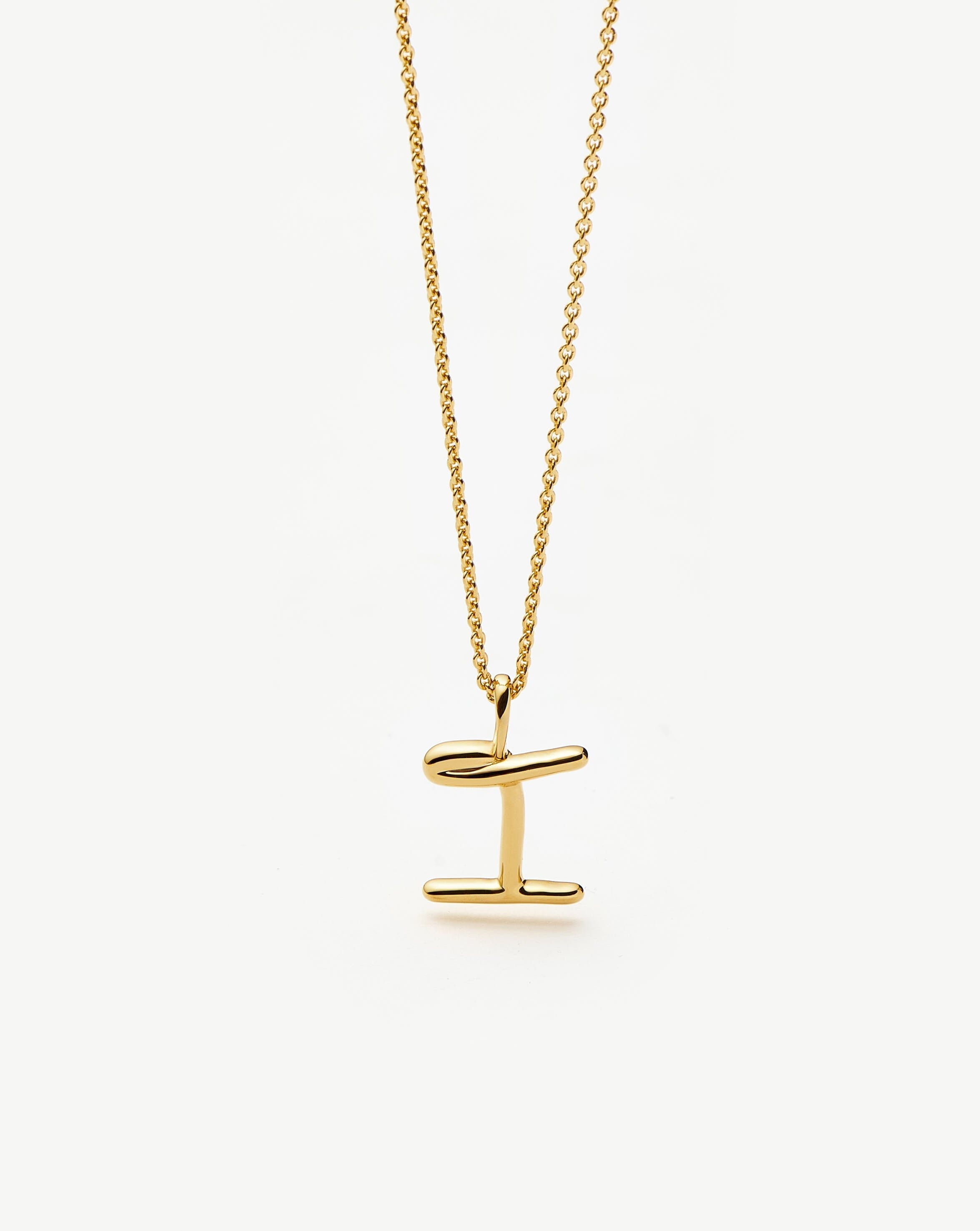 Missoma Curly Molten Initial kaulakoru I kulta