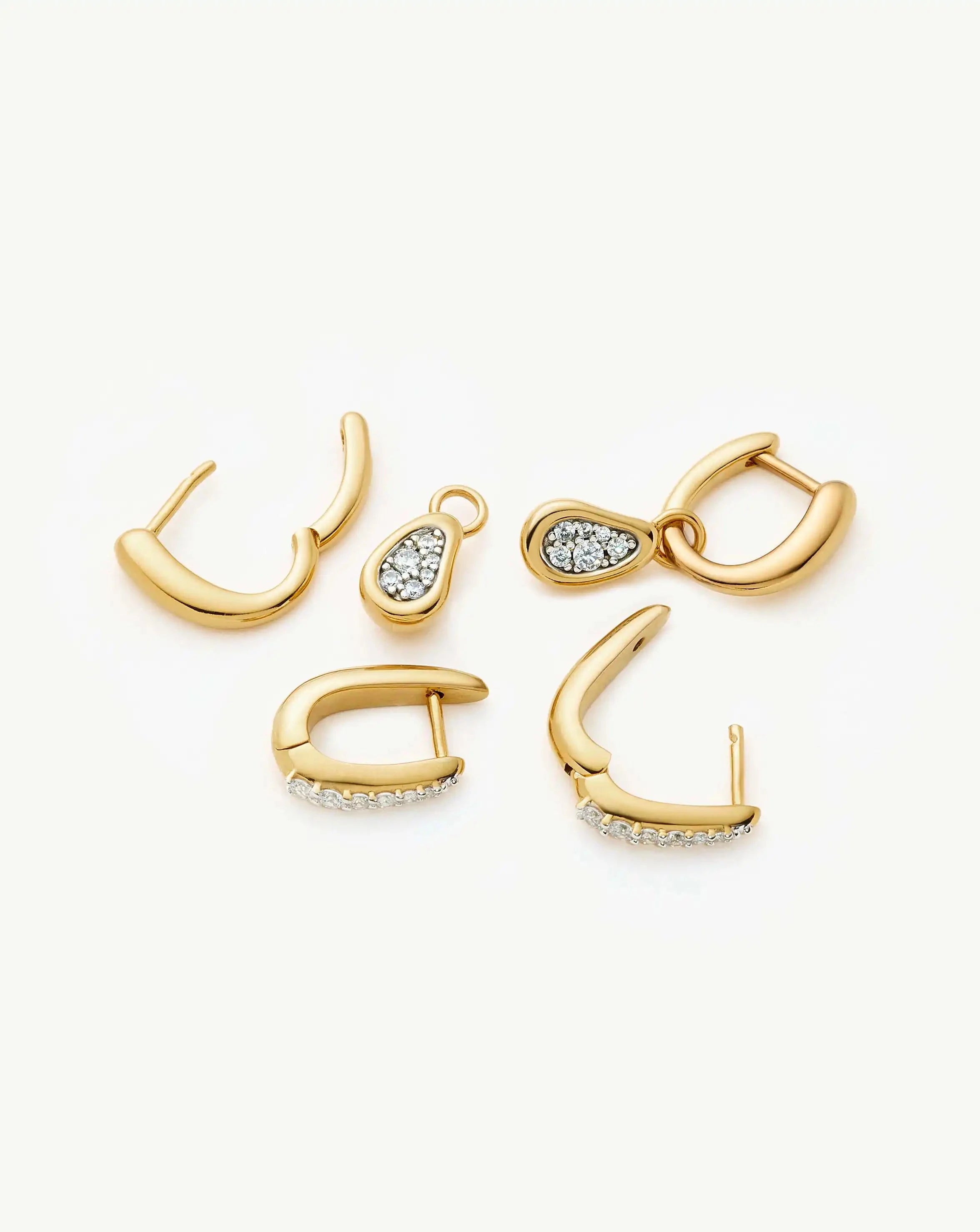 Missoma Treat Yourself Hoop Set korvakorut kulta zirkonia