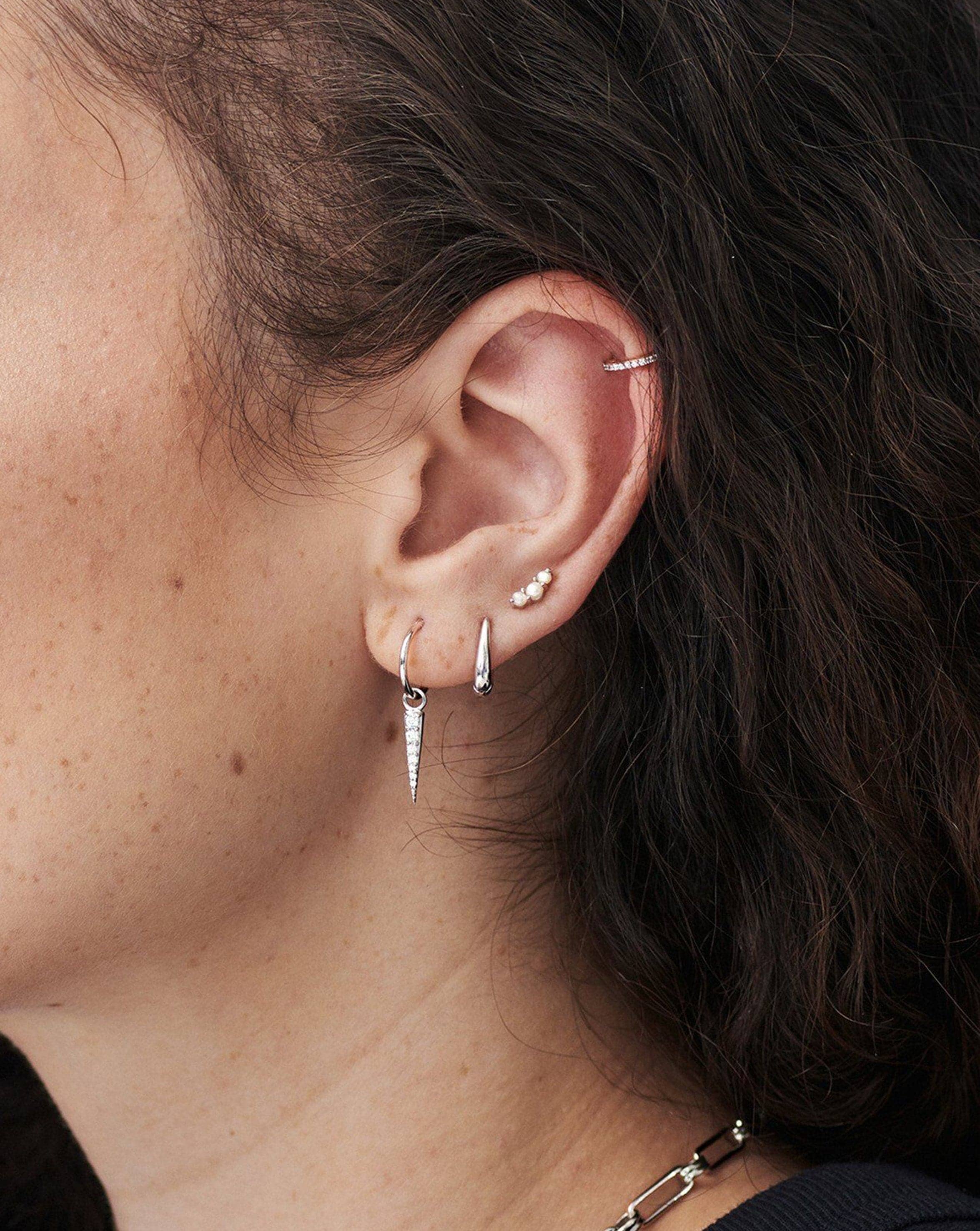 MISSOMA Small Pave Spike Charm korvakorut hopea