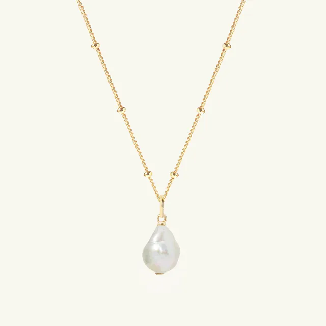 Muru Freshwater Pearl Bead Chain kaulakoru kulta helmi
