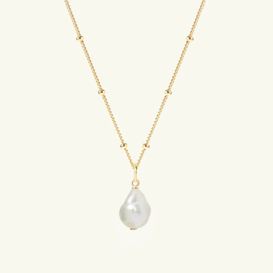 Muru Freshwater Pearl Bead Chain kaulakoru kulta helmi