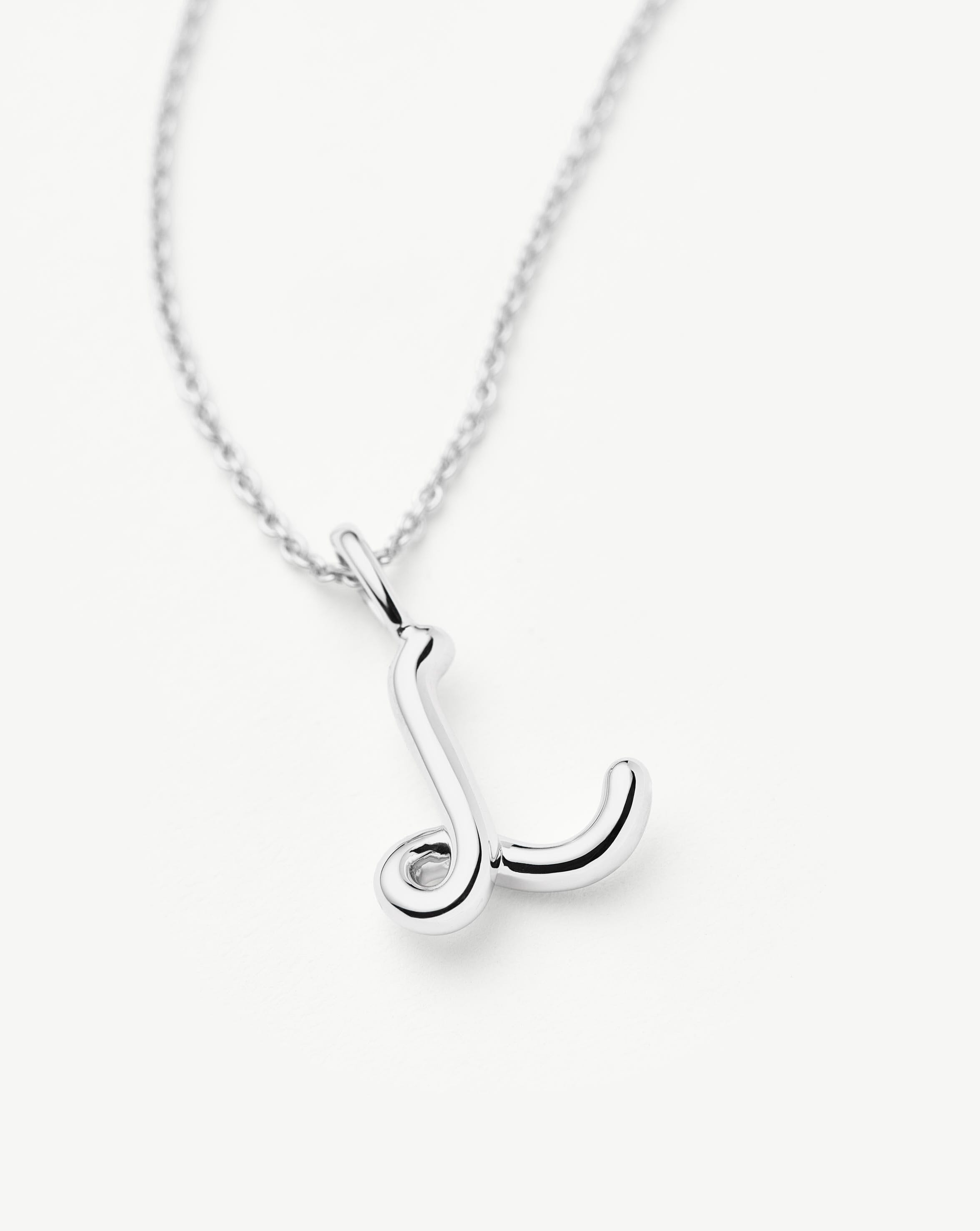 Missoma Curly Molten Mini Initial kaulakoru hopea L