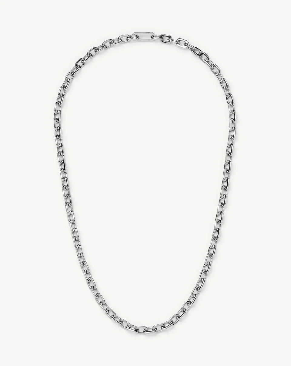 Missoma Square Paperclip kaulakoru platina 56 cm