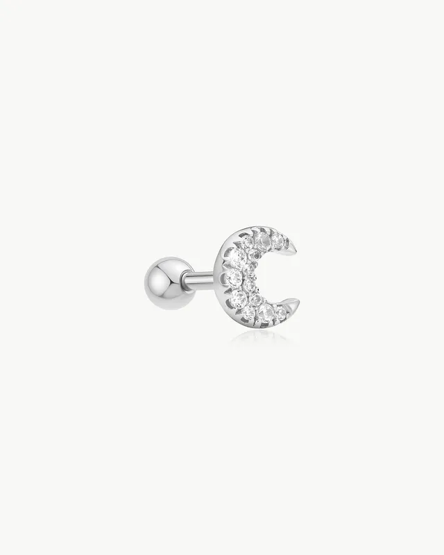 Ania Haie Ear Edit Moon Barbell korvakoru hopea
