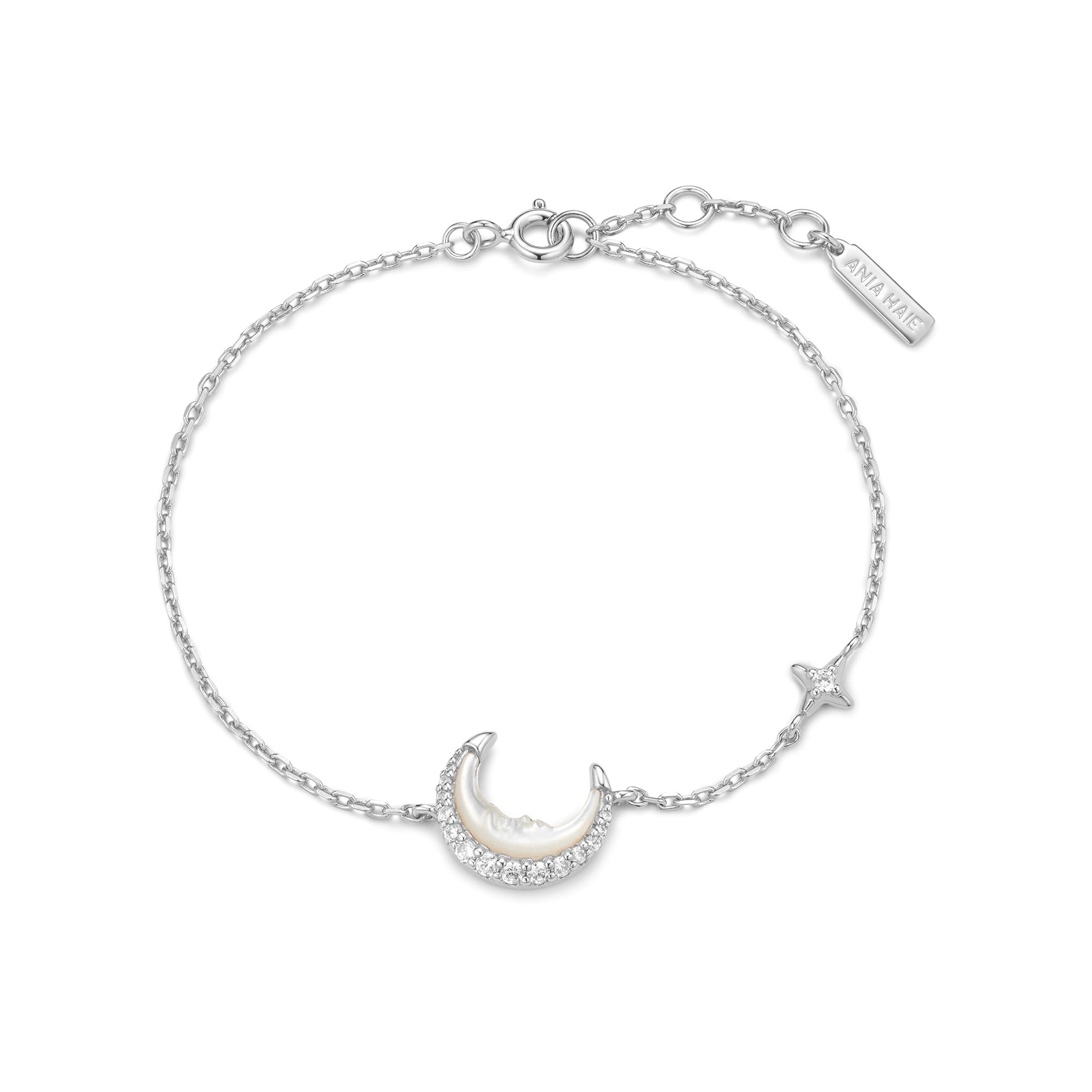 Ania Haie Luna Gaze Mother-of-Pearl rannekoru kuu hopea