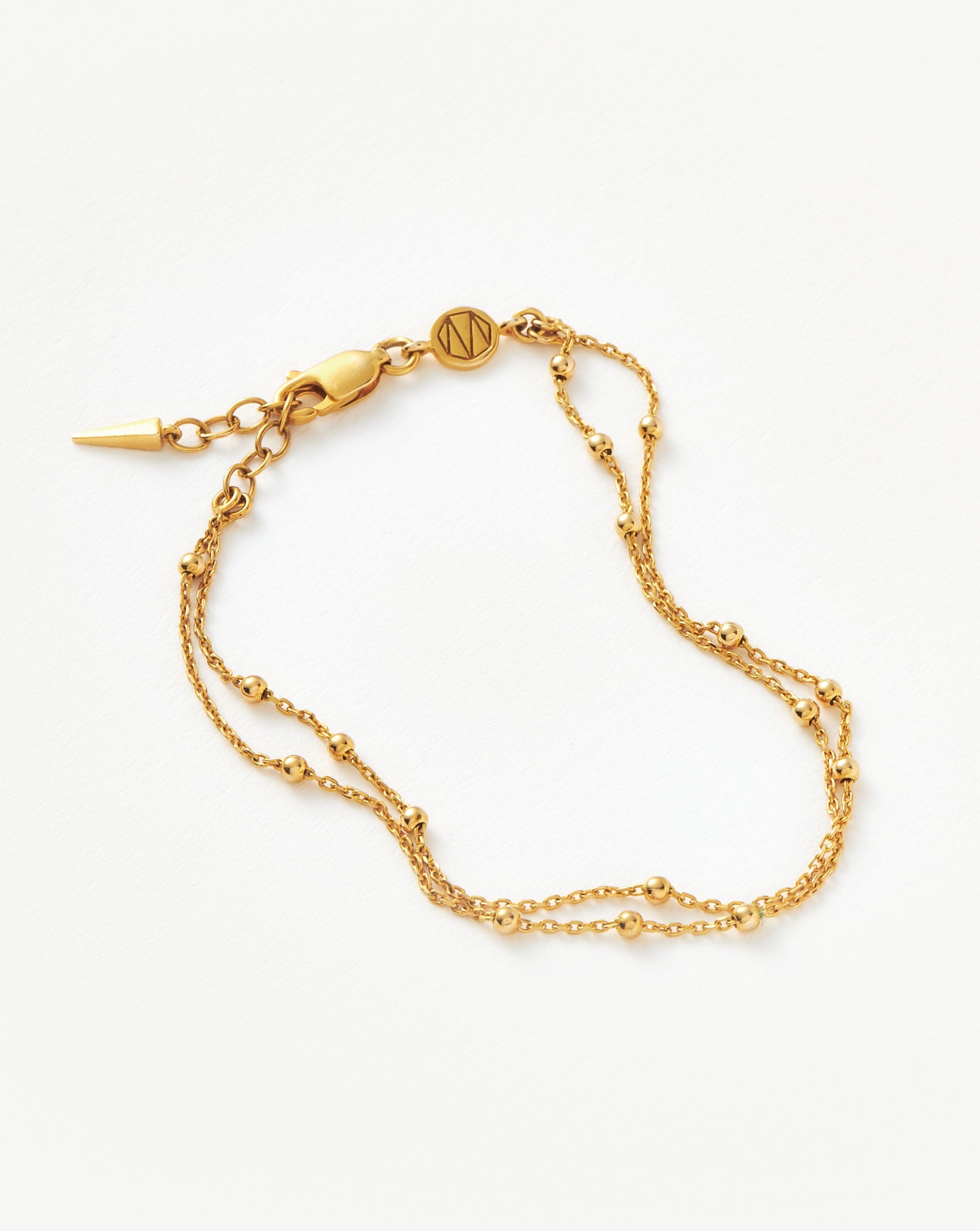 Missoma Double Chain rannekoru kullattu S/M