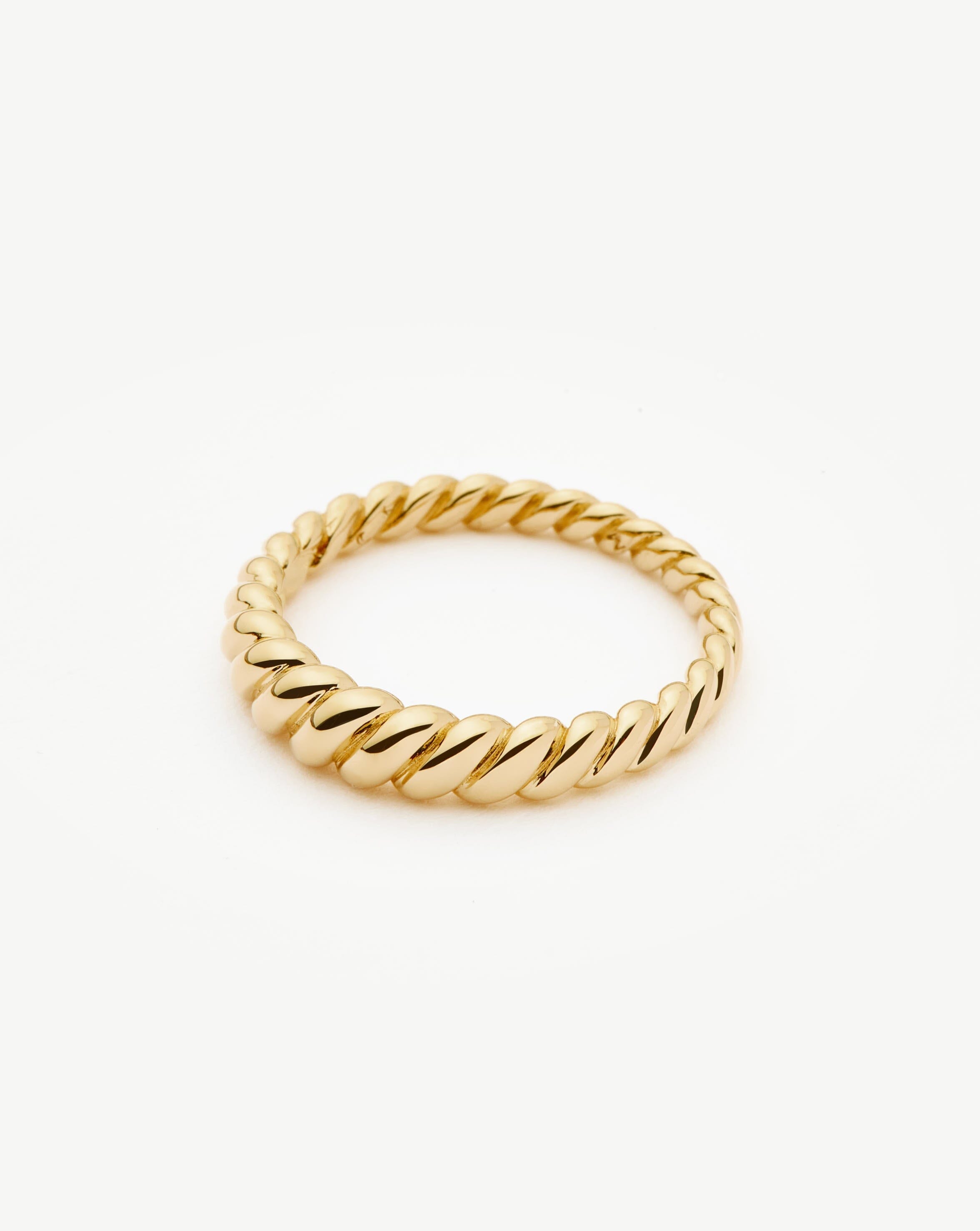 Missoma Twisted Classic sormus 9ct keltakulta