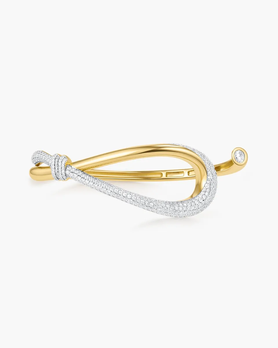 Ania Haie Pavé Knot Cuff rannekoru kulta