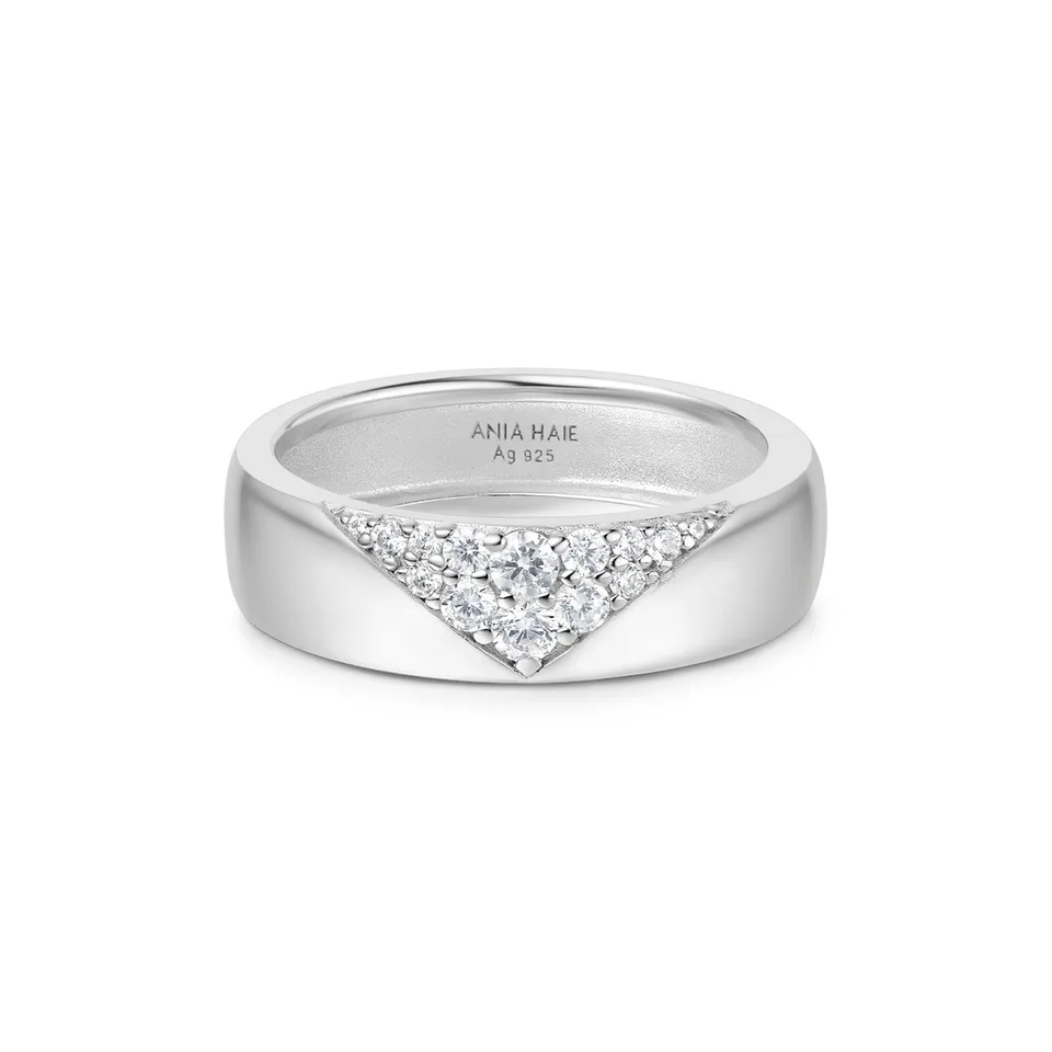 Ania Haie Vogue Maven Bold Statement sormus hopea 54 zirkonia