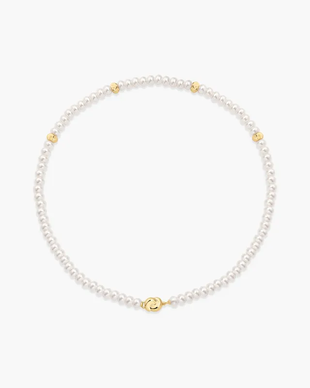 Ania Haie Swan Lake Pearl kaulakoru kulta lasihelmet