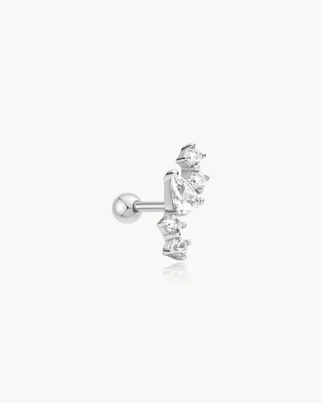 Ania Haie Constellation Barbell korvakoru hopea zirkonia 1 kpl